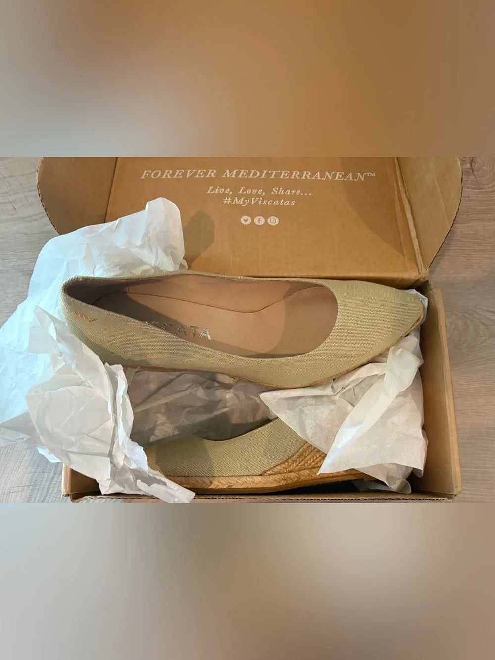 VISCATA Barcelona Roses Canvas U Cut Espadrille Wedges in Old Canvas, size 40 - Picture 5 of 7